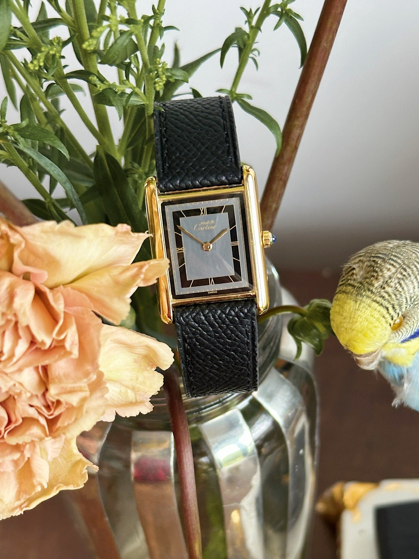 Cartier Tank Must 681006 cadran gris boitier vermeil
