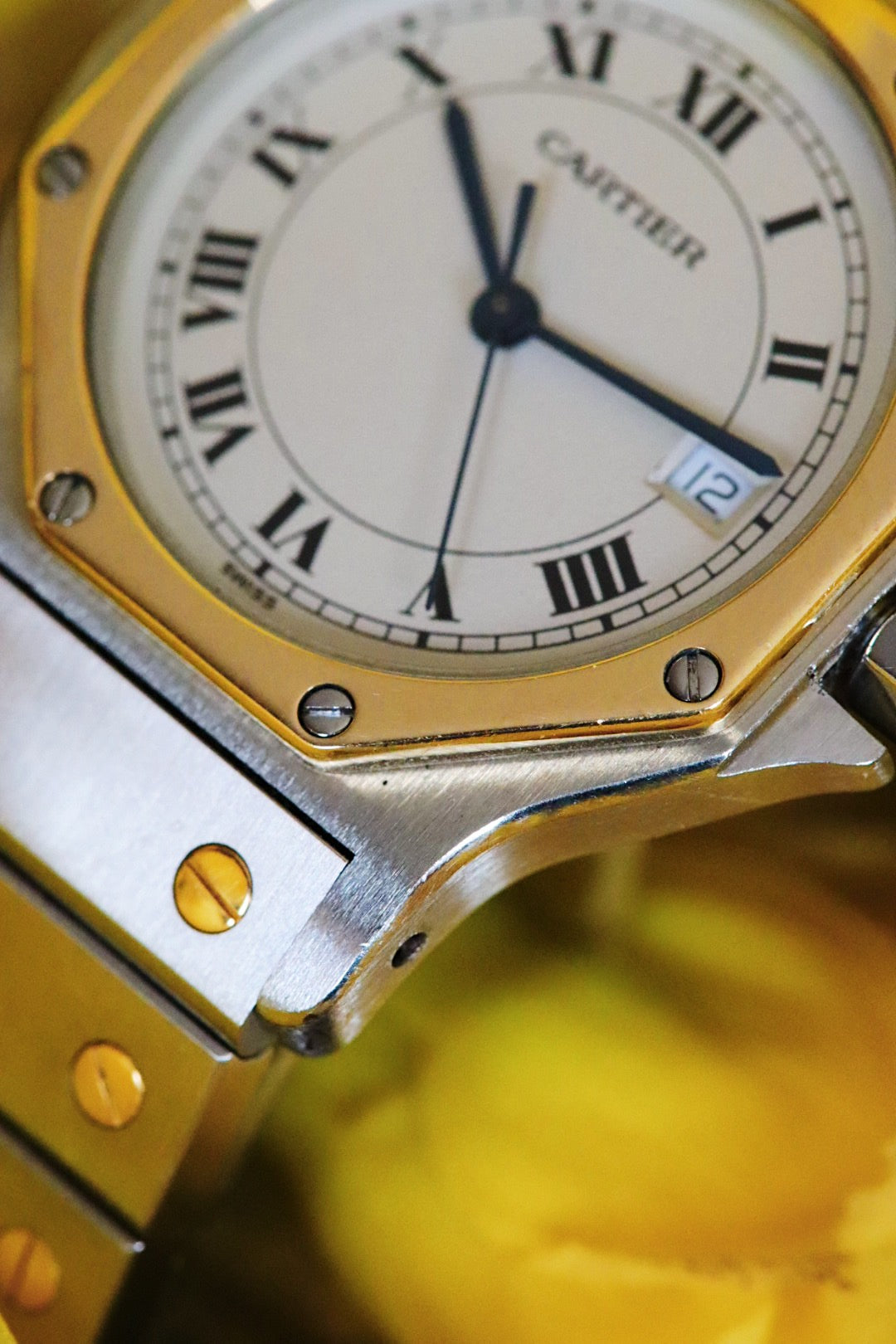 Cartier Santos octogonale 187902 or et acier