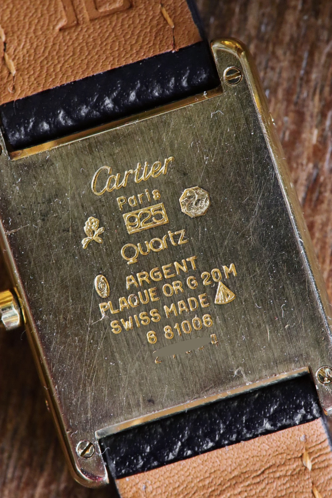 Cartier Tank Must 681006 cadran gris boitier vermeil