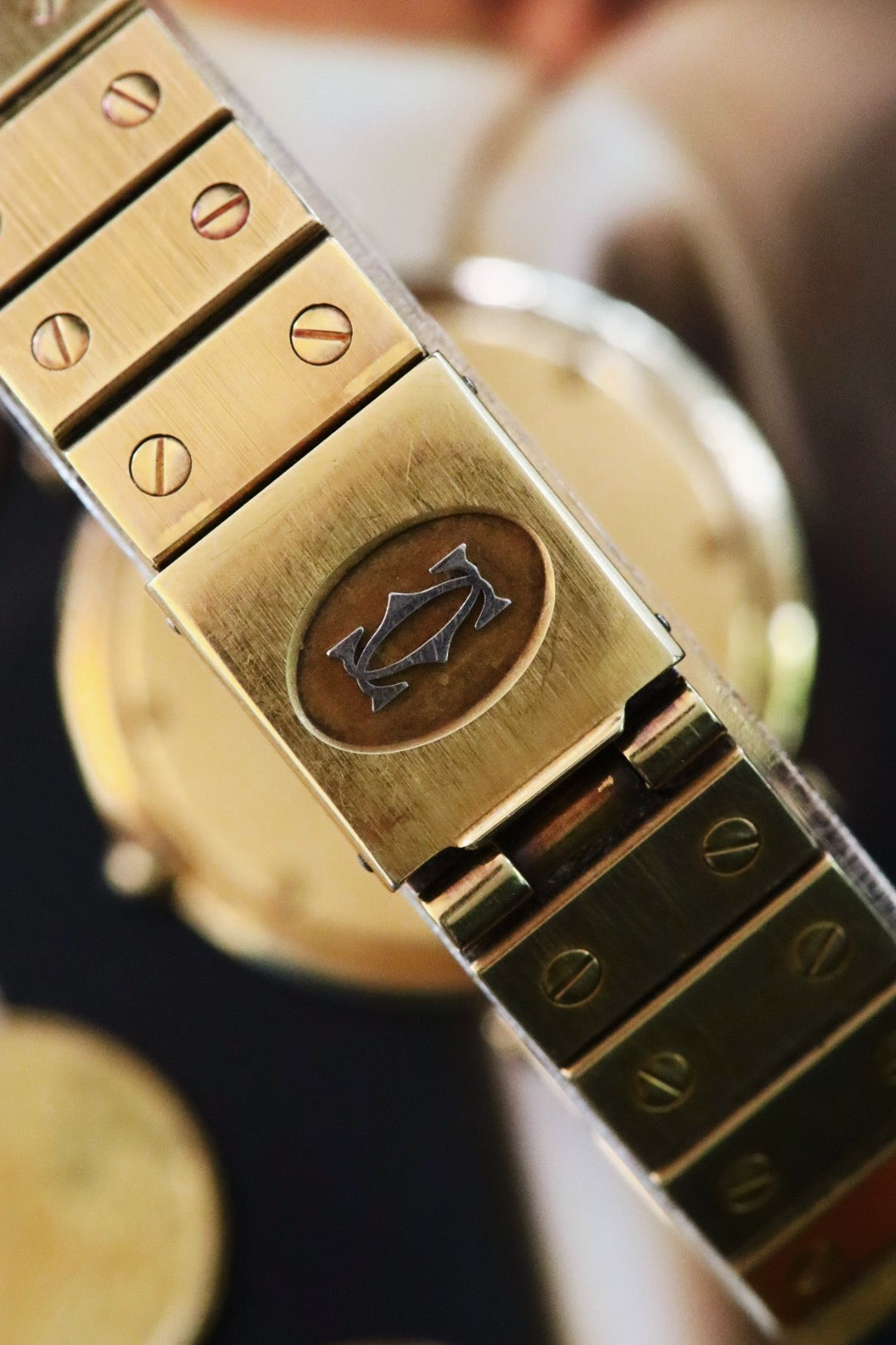 Cartier Santos Vendôme Ronde en or 18K référence 8191, boîtier de grande taille 32mm