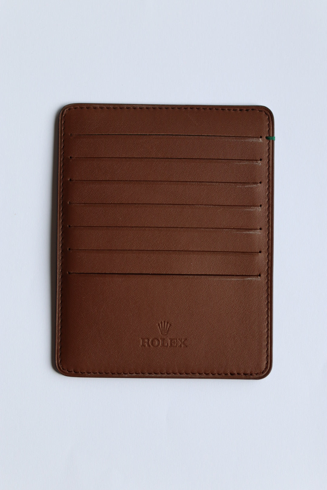 Porte-cartes et billets Rolex en cuir marron