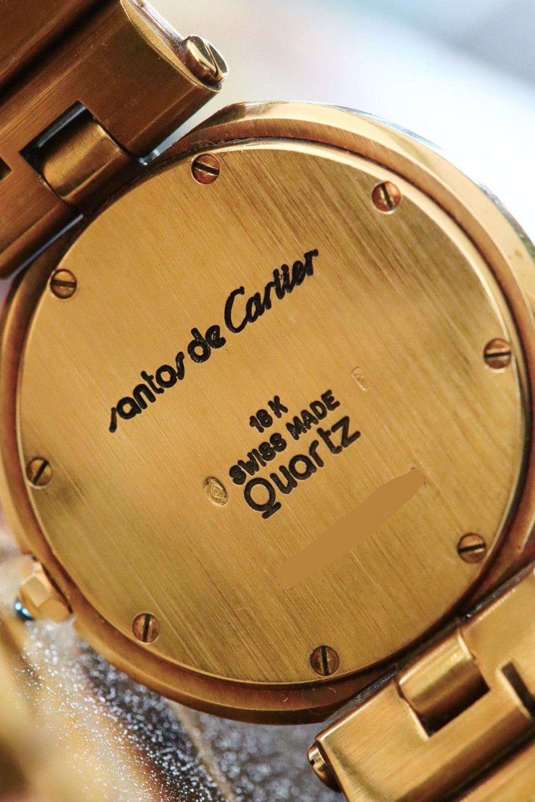 Cartier Santos Vendôme Ronde en or 18K référence 8191, boîtier de grande taille 32mm