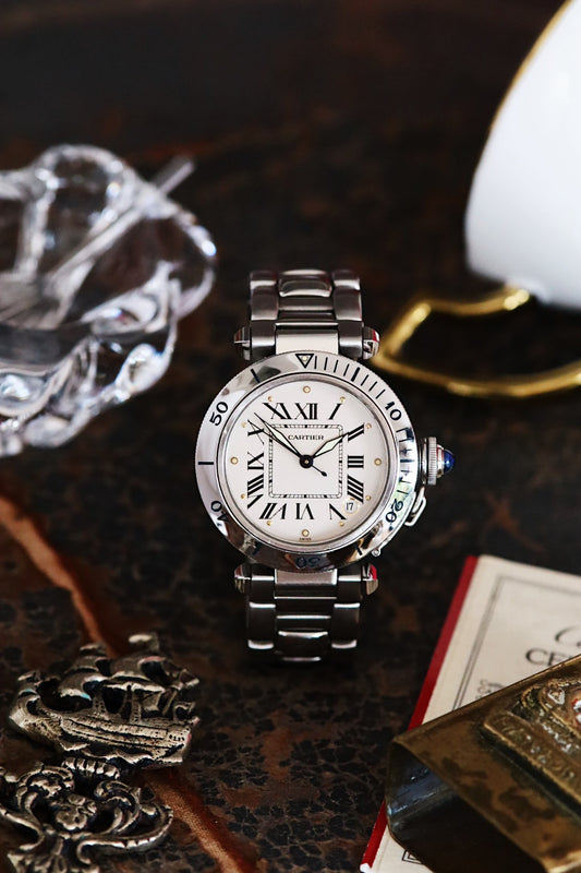 Cartier Pasha Diver référence 1030, cadran crème chiffres romains année 1993