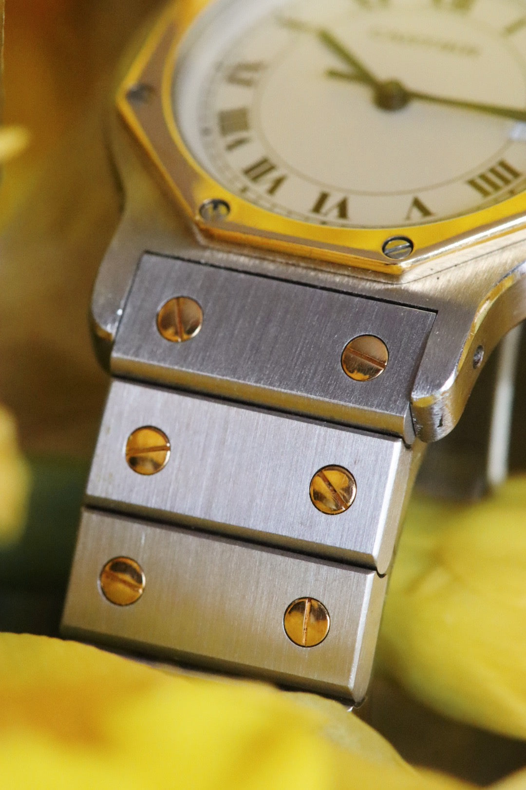Cartier Santos octogonale 187902 or et acier