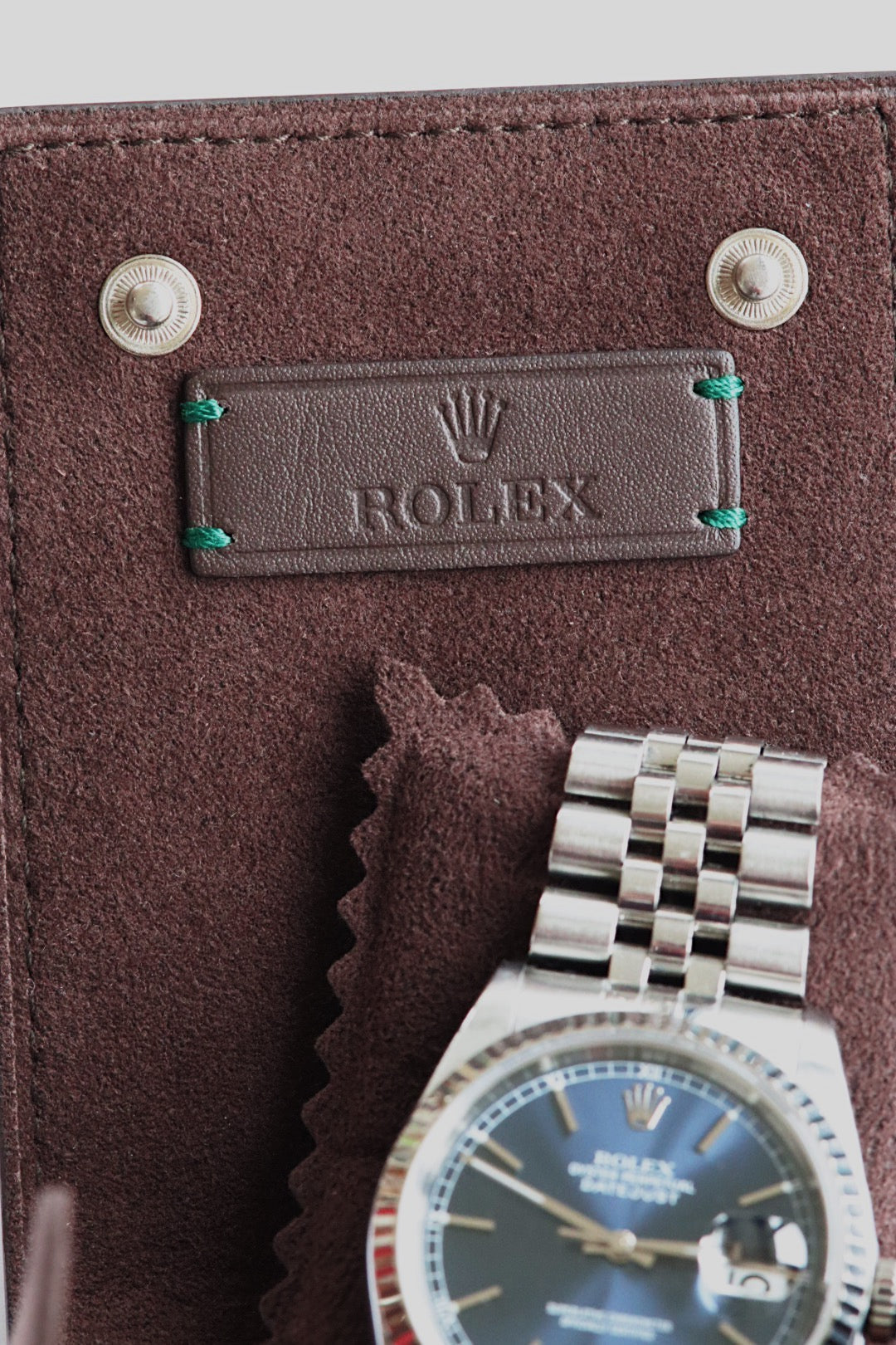 Étui Rolex en cuir marron - Pochette de voyage pour montre