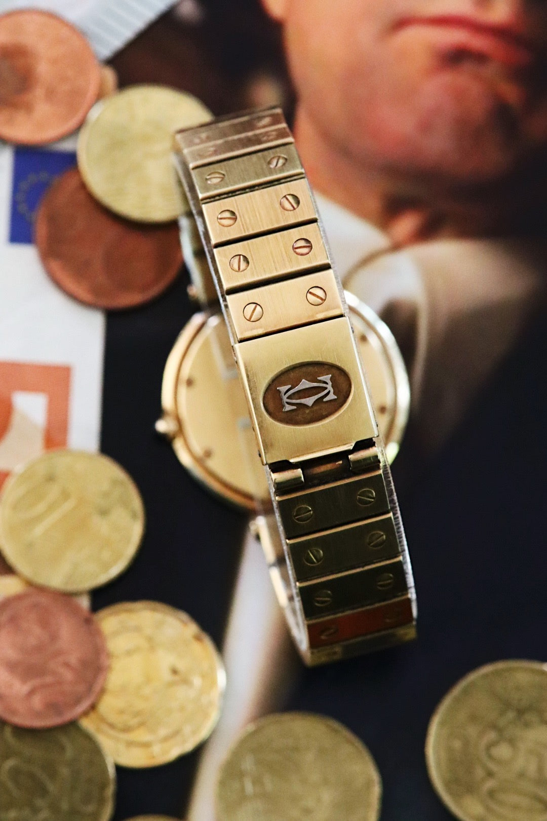 Cartier Santos Vendôme Ronde en or 18K référence 8191, boîtier de grande taille 32mm