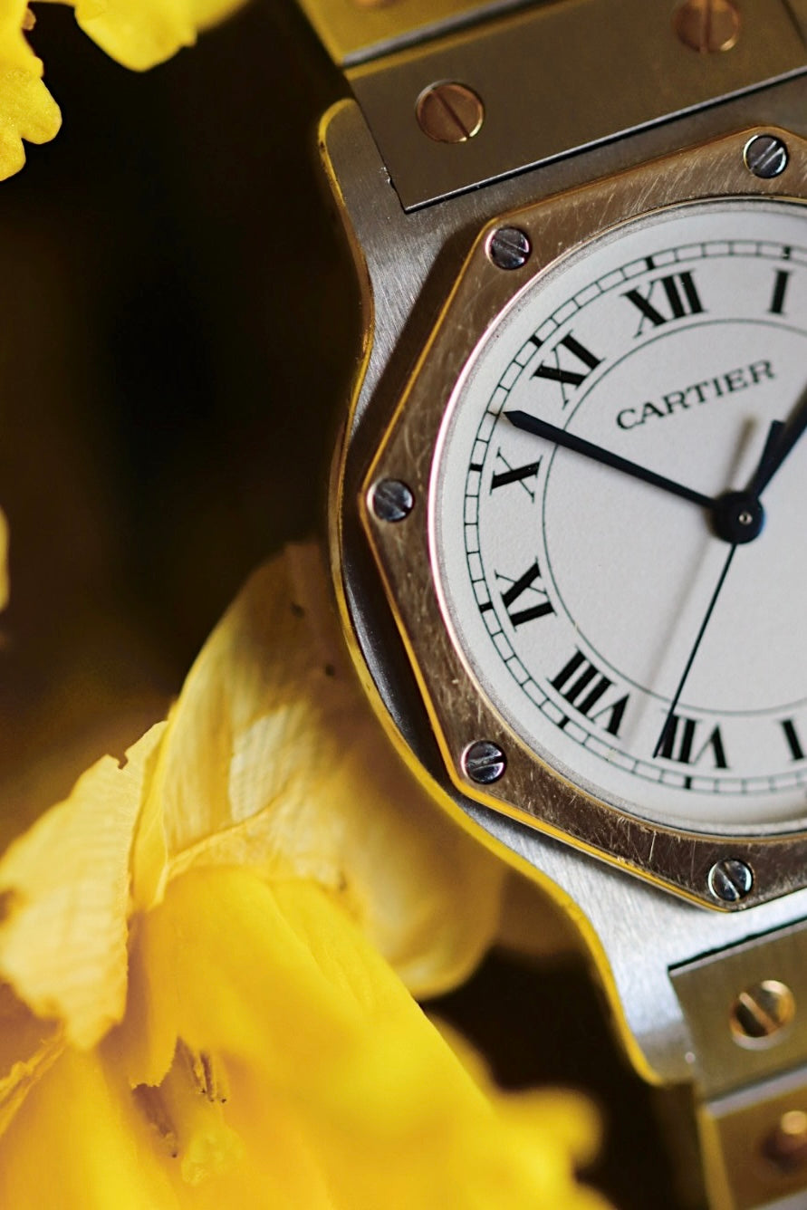 Cartier Santos octogonale 187902 or et acier