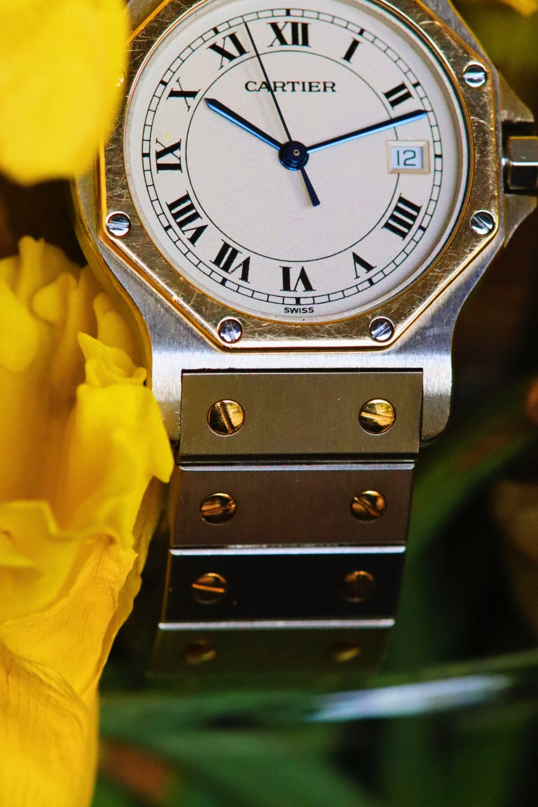Cartier Santos octogonale 187902 or et acier