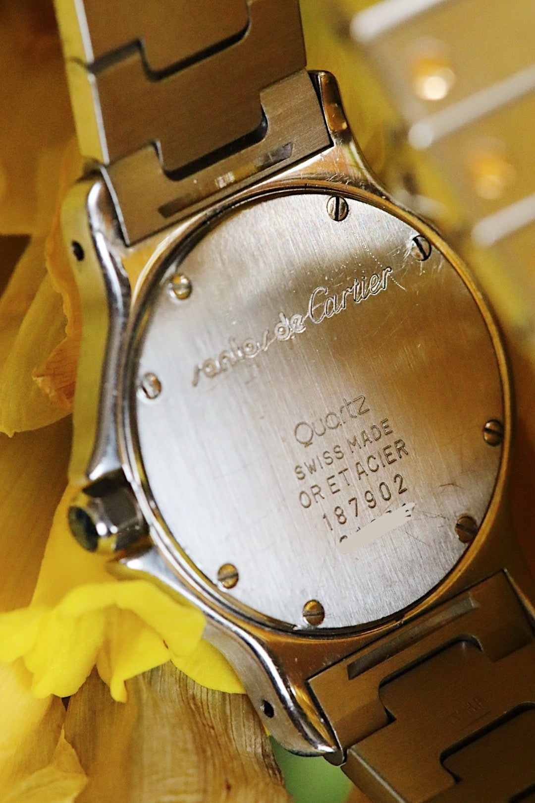Cartier Santos octogonale 187902 or et acier