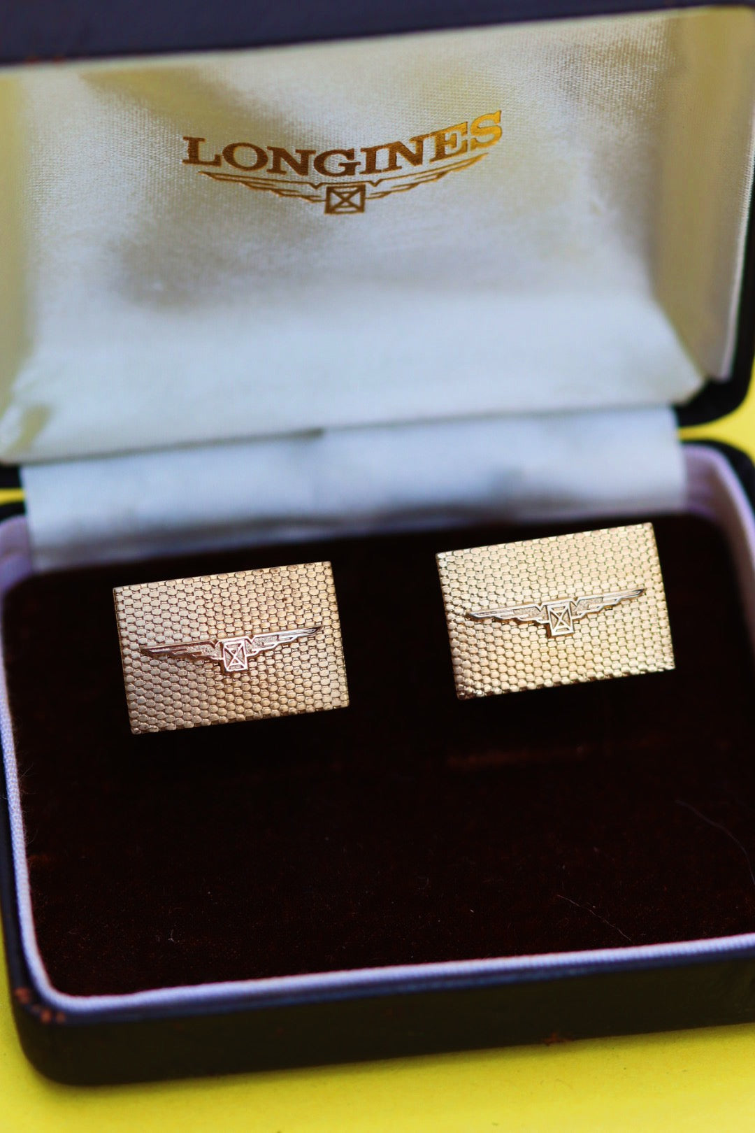 Vintage Longines golden cufflinks