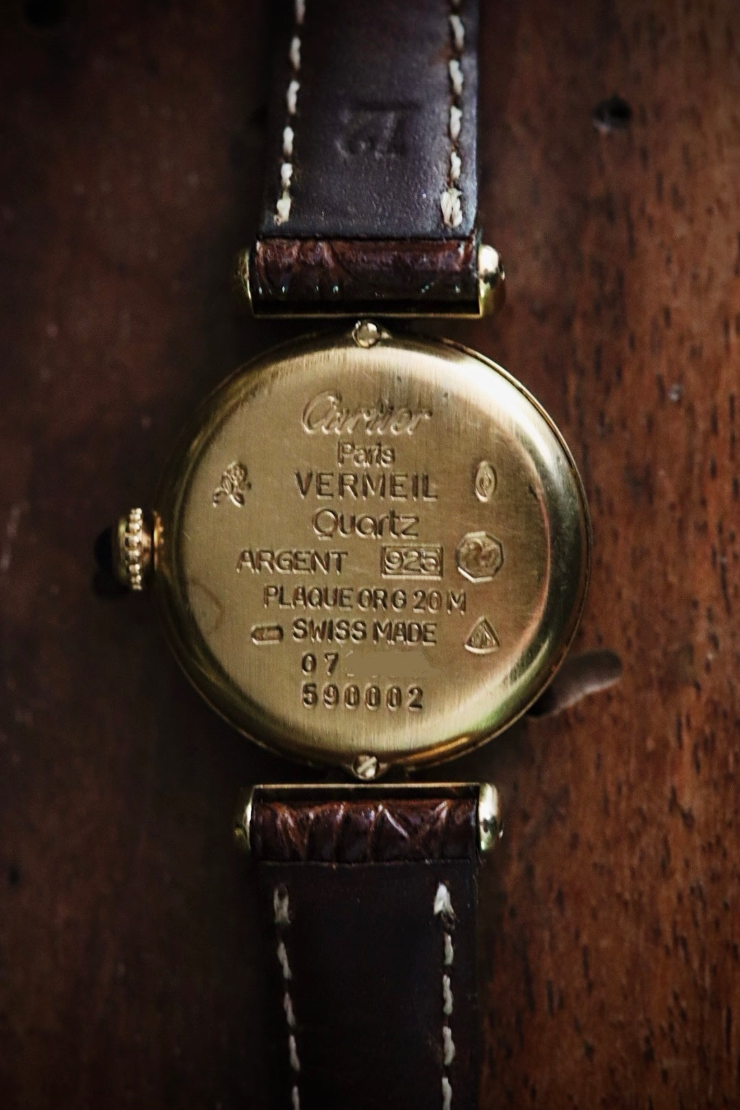 Cartier Must Colisée cadran guilloché référence 590002