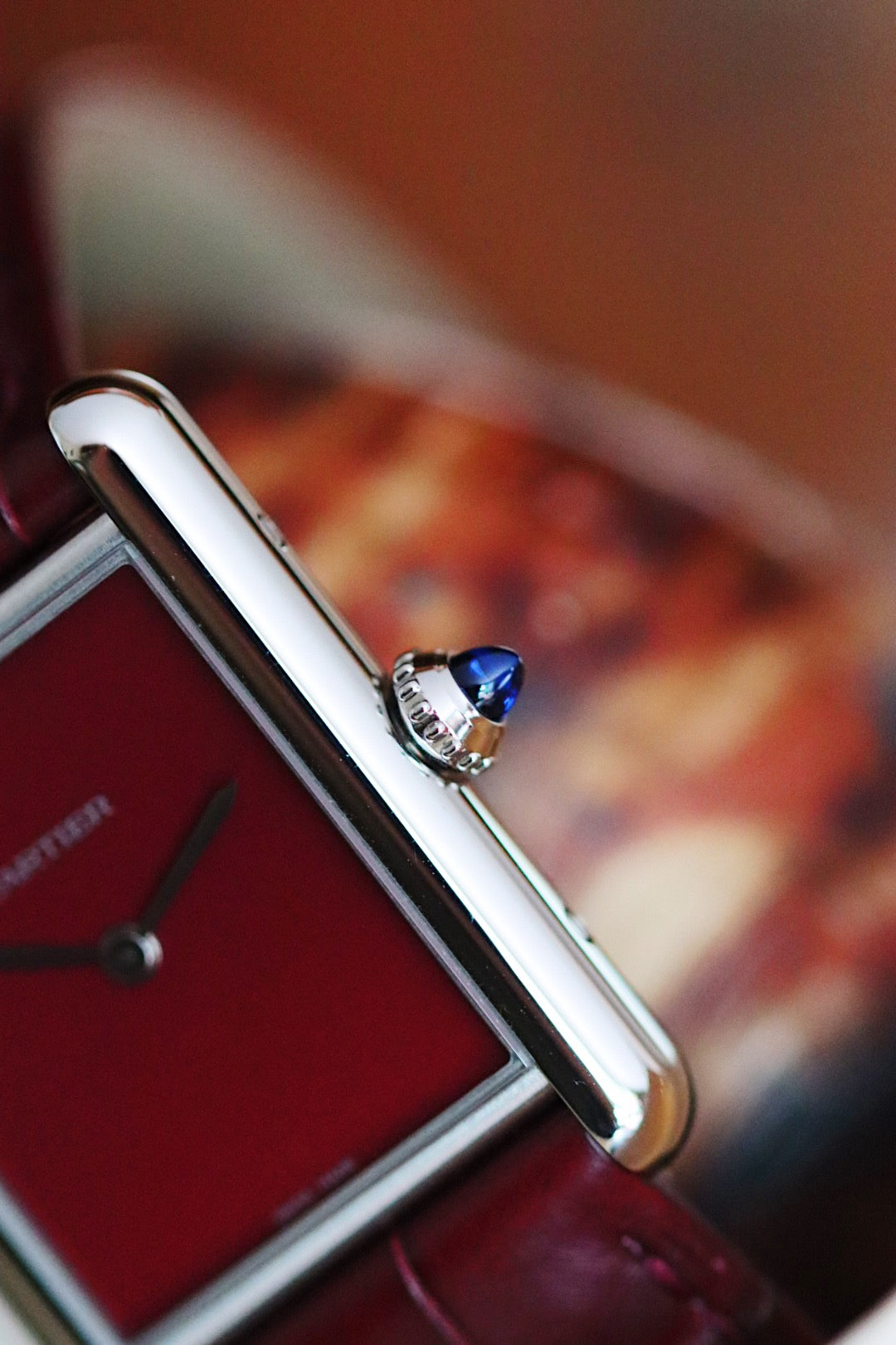 Cartier Tank rouge bordeaux 4323