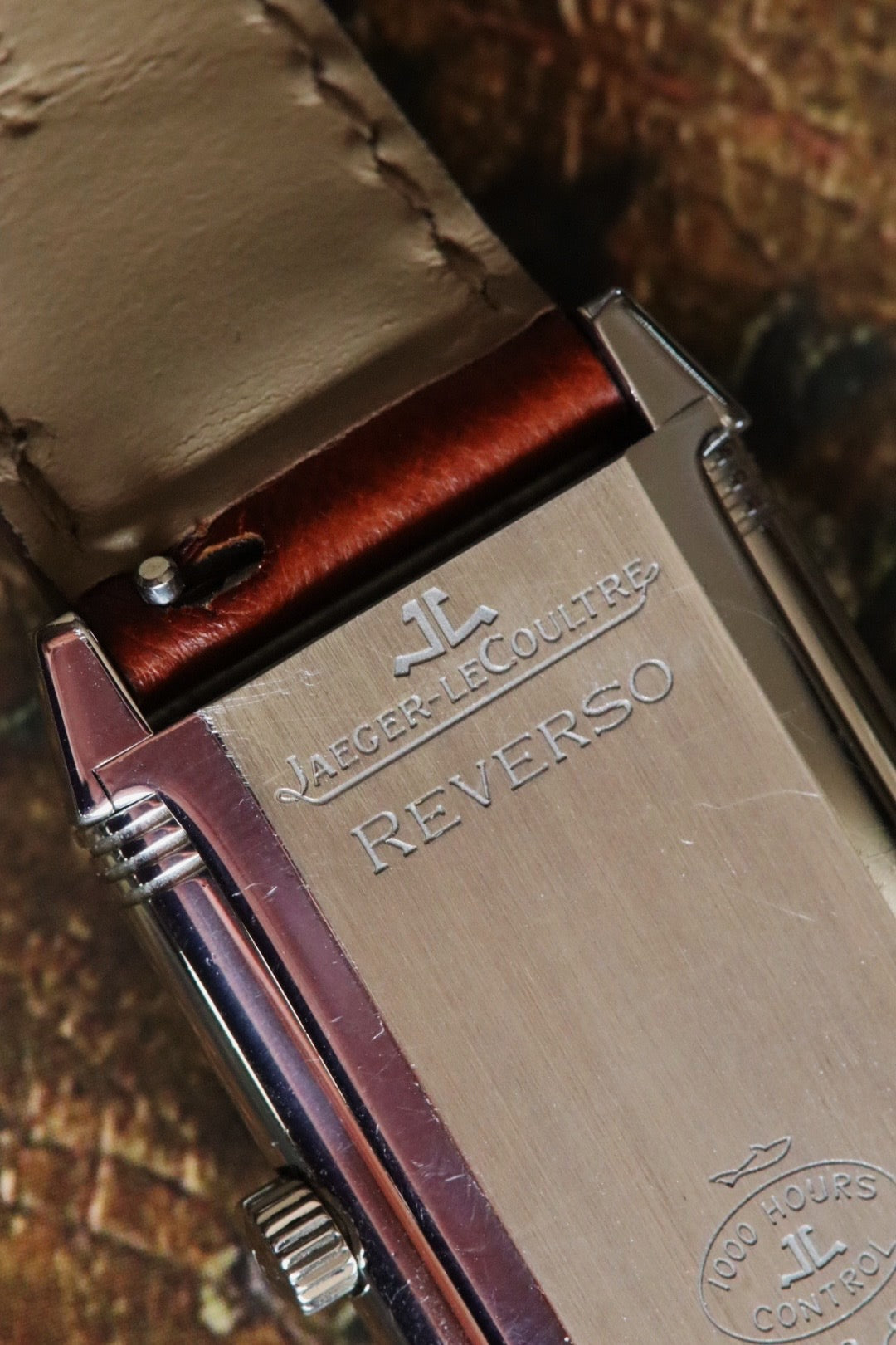 Jaeger LeCoultre Reverso Medium 252.8.86, bracelet autruche