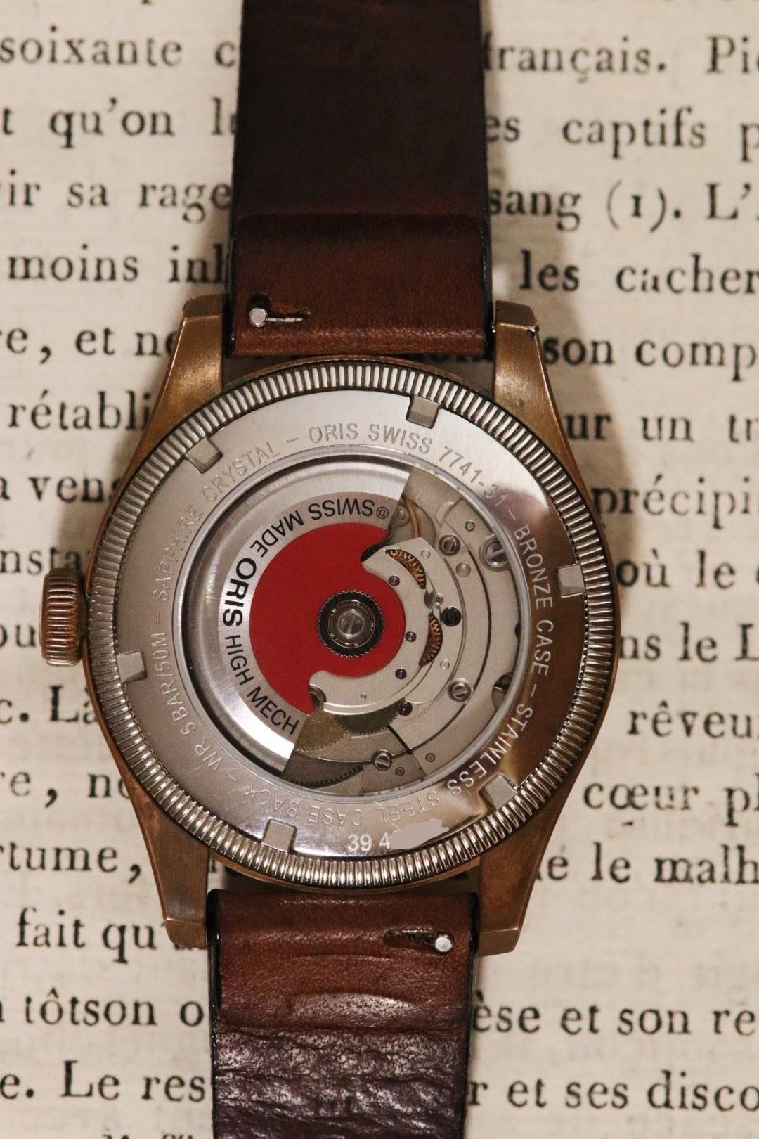 Oris Big Crown référence 0175477413167 édition anniversaire, cardan vert