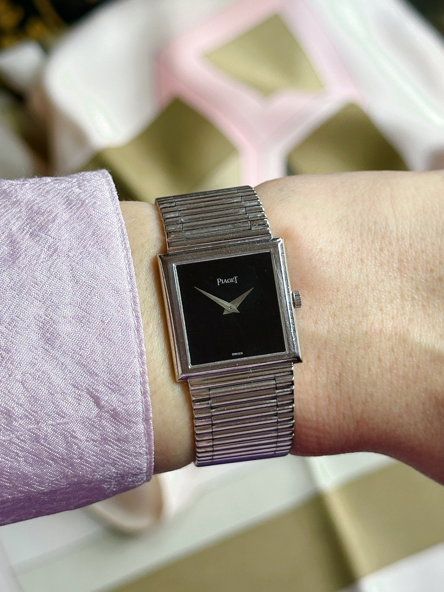Piaget in 18k white gold, cal 9P, vintage watch