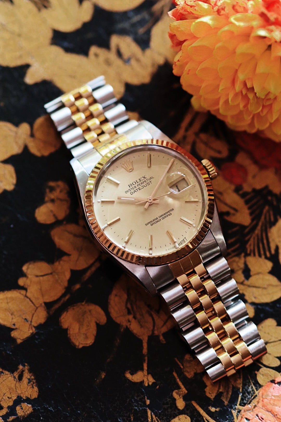 Rolex Datejust 16013 or et acier