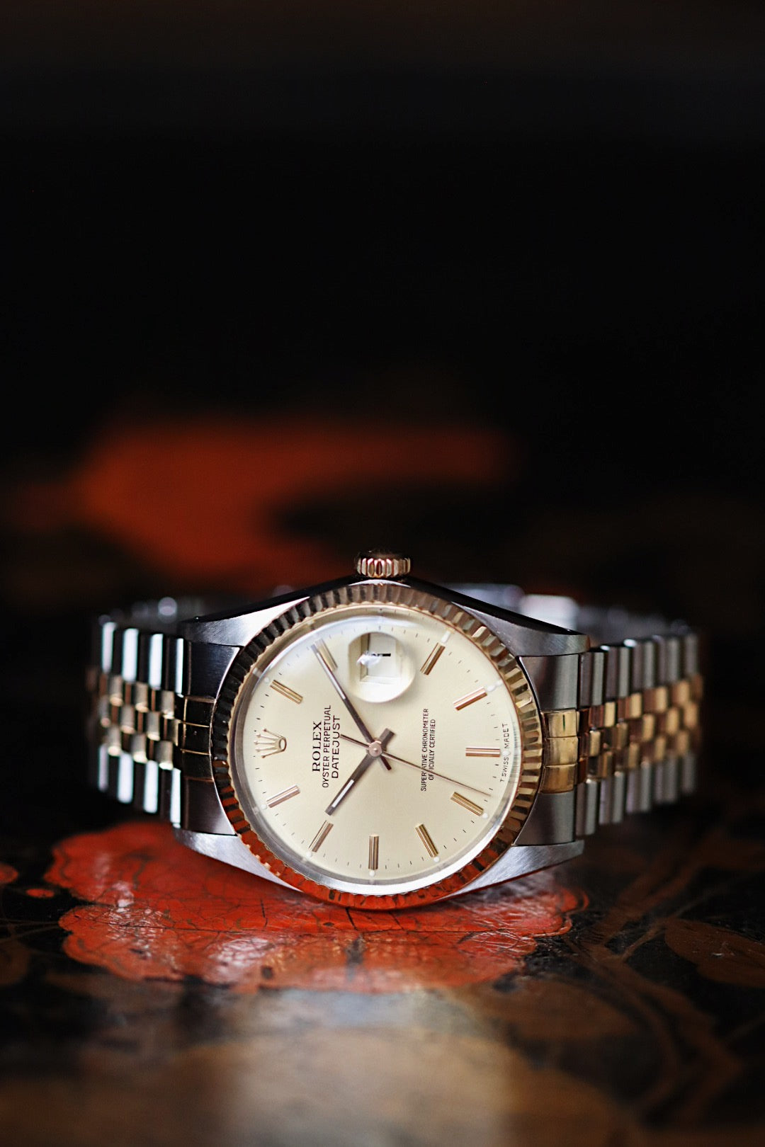 Rolex Datejust 16013 or et acier