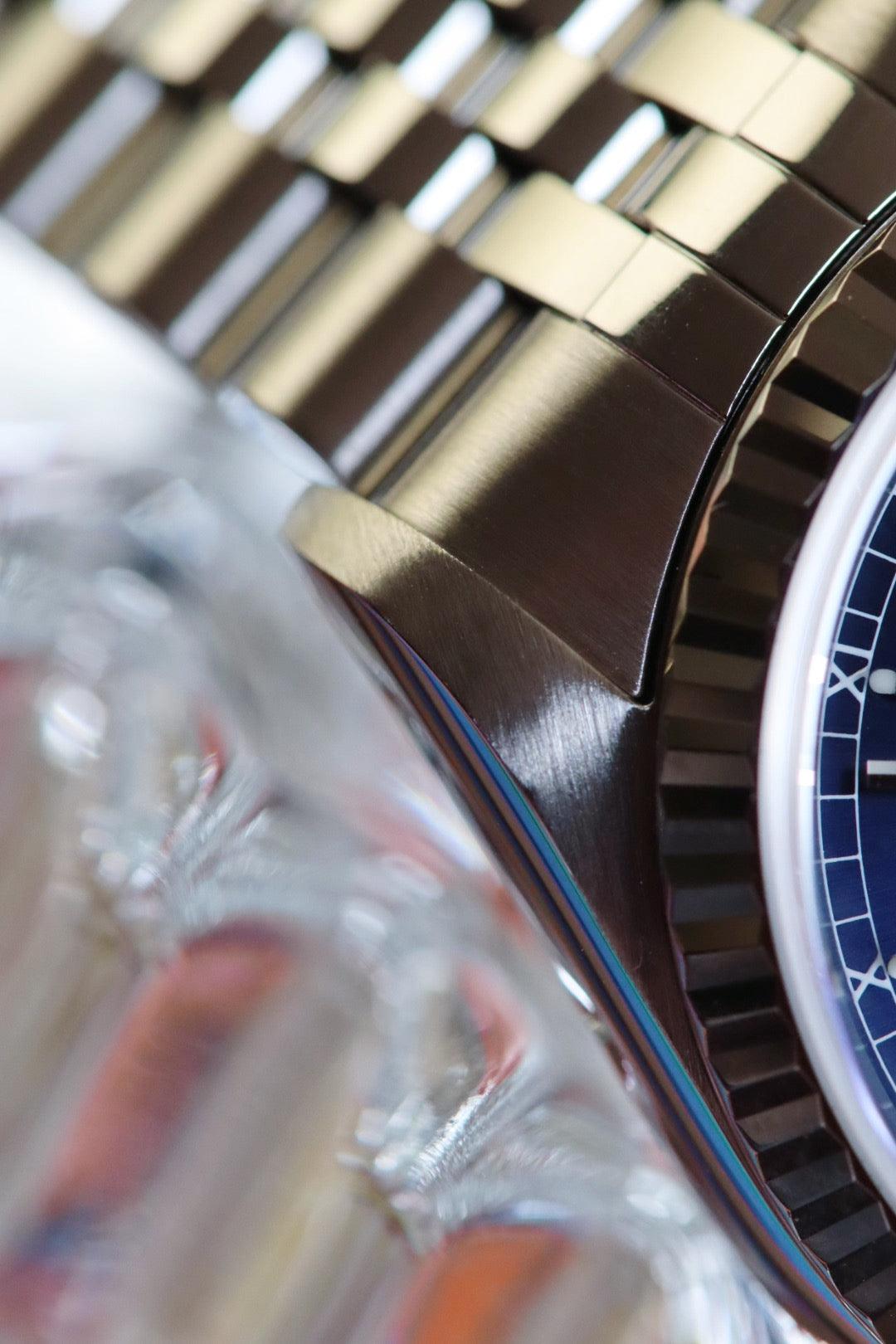 Rolex Datejust 16234 cadran Bleu boite et papier série P de 2000 Luminova