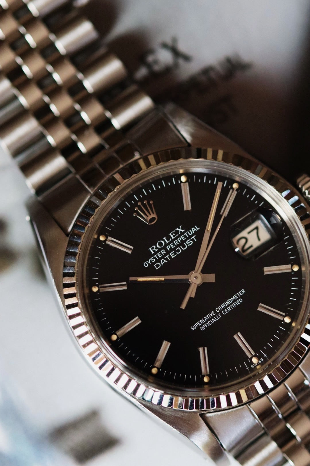 Rolex Datejust 16014 cadran noir, vintage 1978