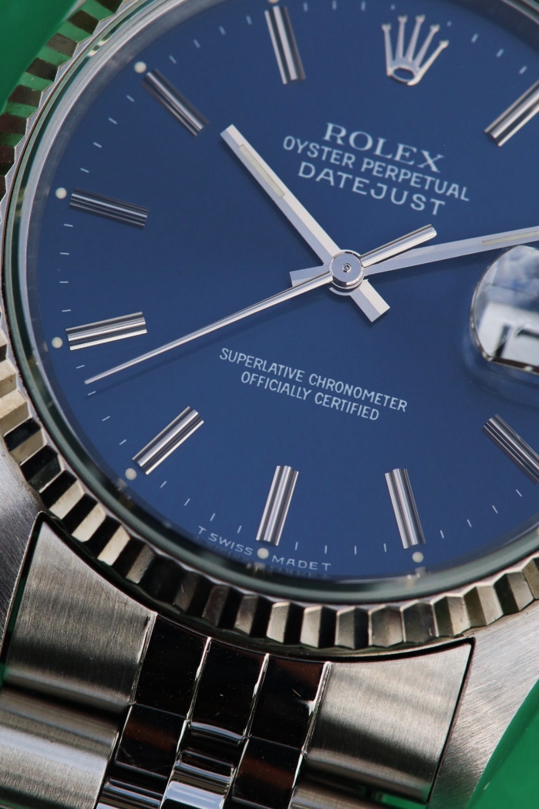 Rolex Oyster Perpetual Datejust 16234 cadran bleu