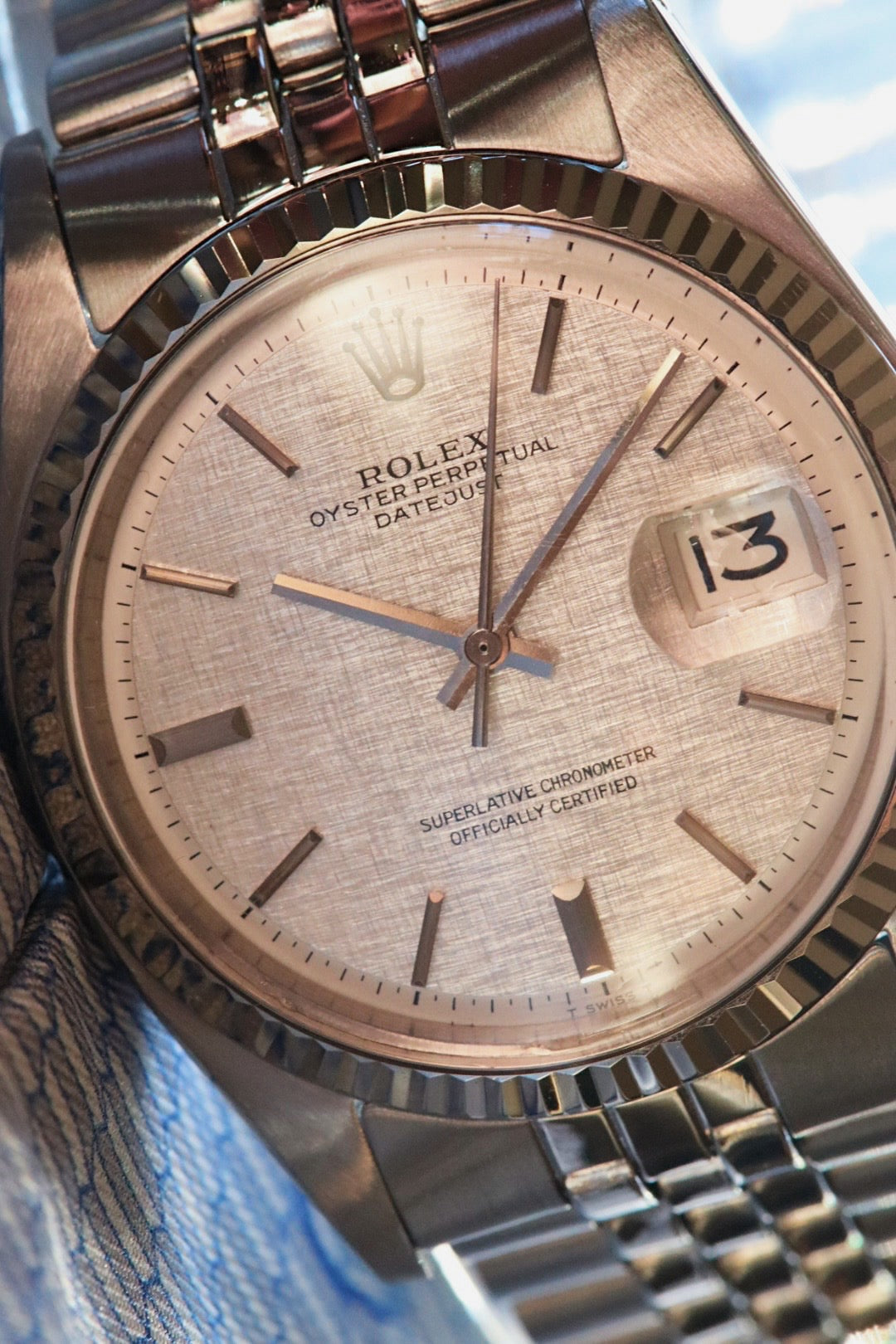 Rolex Datejust 1601 Linen No Lume