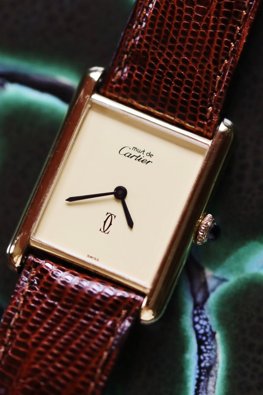 Tank Must de Cartier GM vermeil et cadran crème Vintage