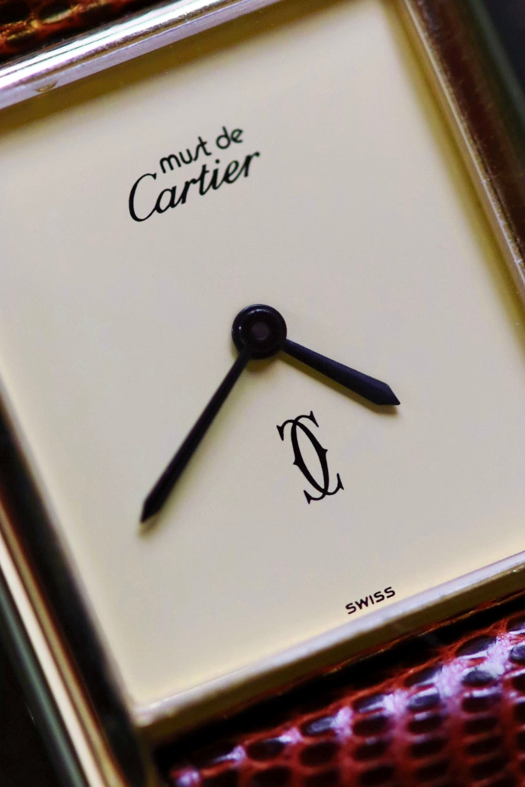 Tank Must de Cartier GM vermeil et cadran crème Vintage