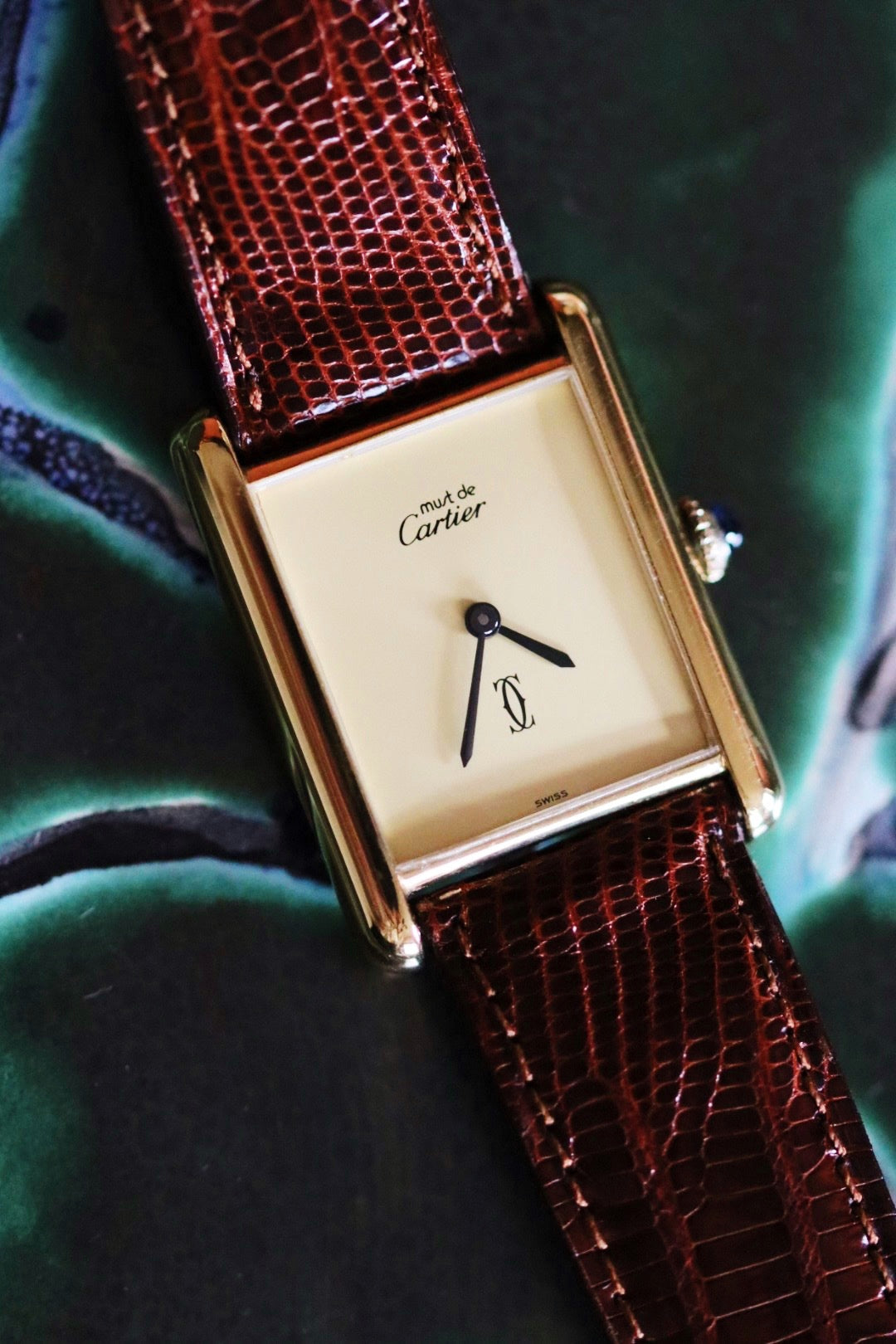 Tank Must de Cartier GM vermeil et cadran crème Vintage