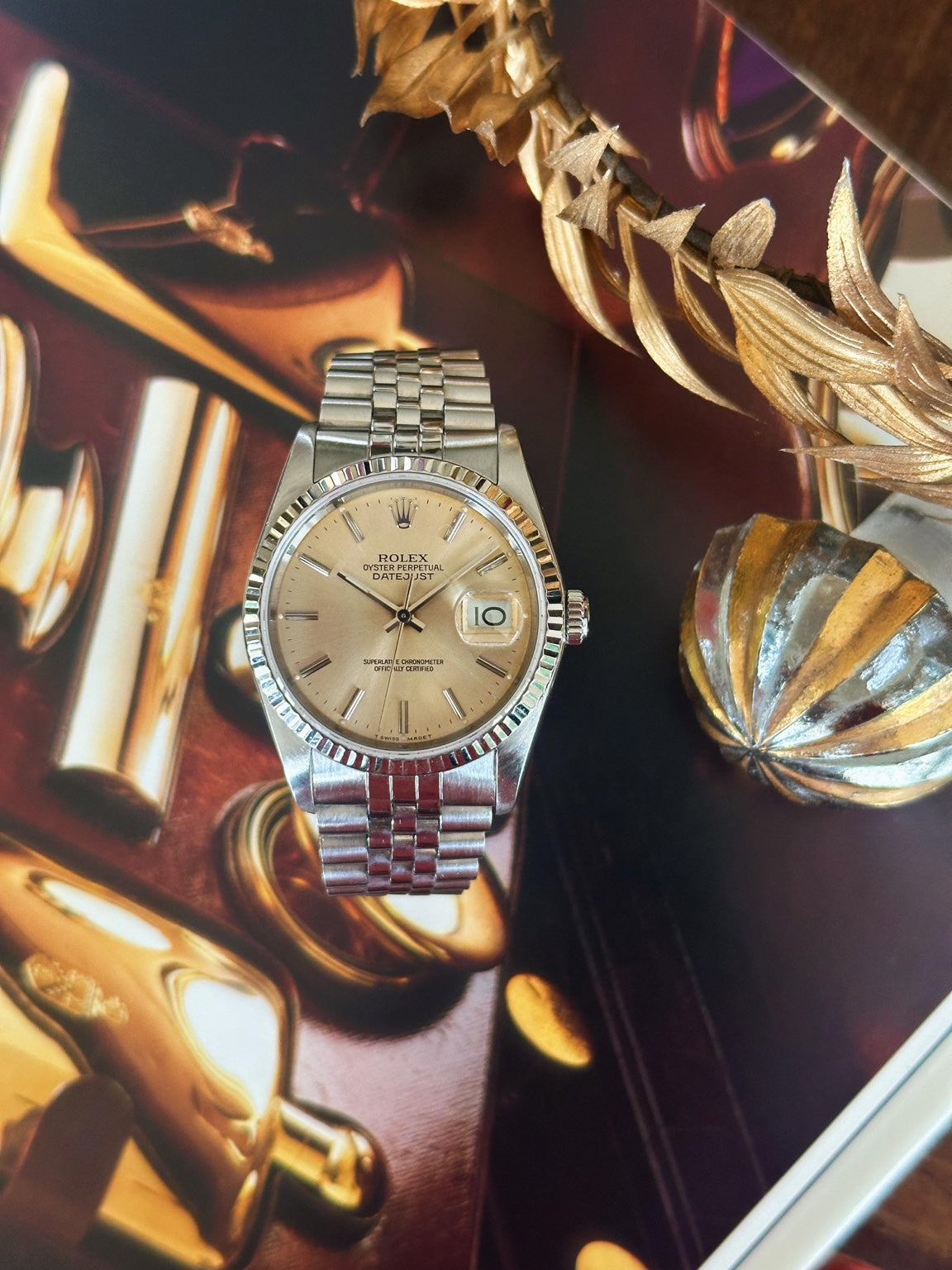 Rolex Datejust 16234 de 1987 – 36 mm – Cadran silver patiné crème