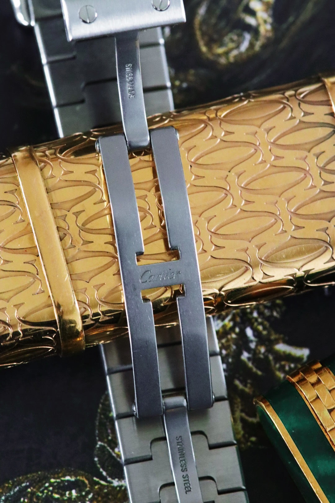 Cartier Santos Galbée Acier référence 1564