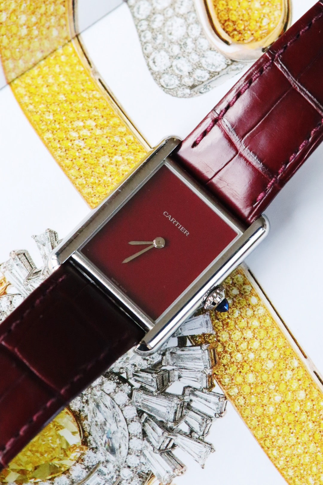 Cartier Tank Must lie-de-vin référence 4323 / WSTA0054