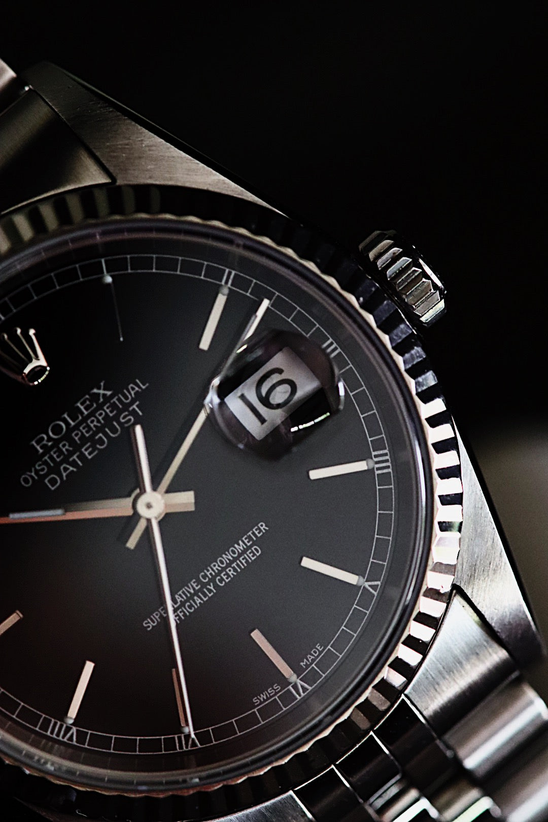 Rolex Datejust 16234 cadran noir année 2002