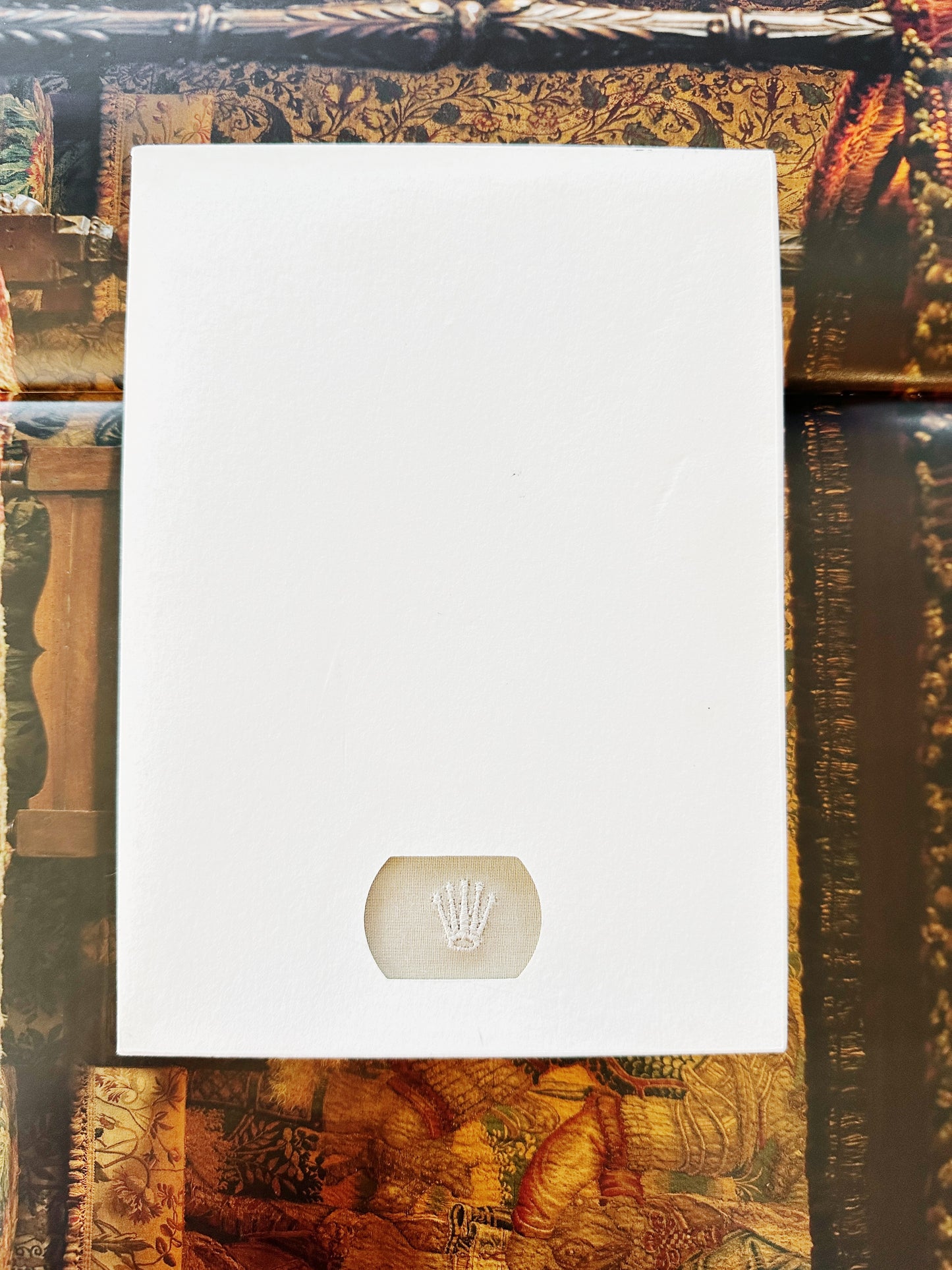 Bloc-note Rolex en tissu beige