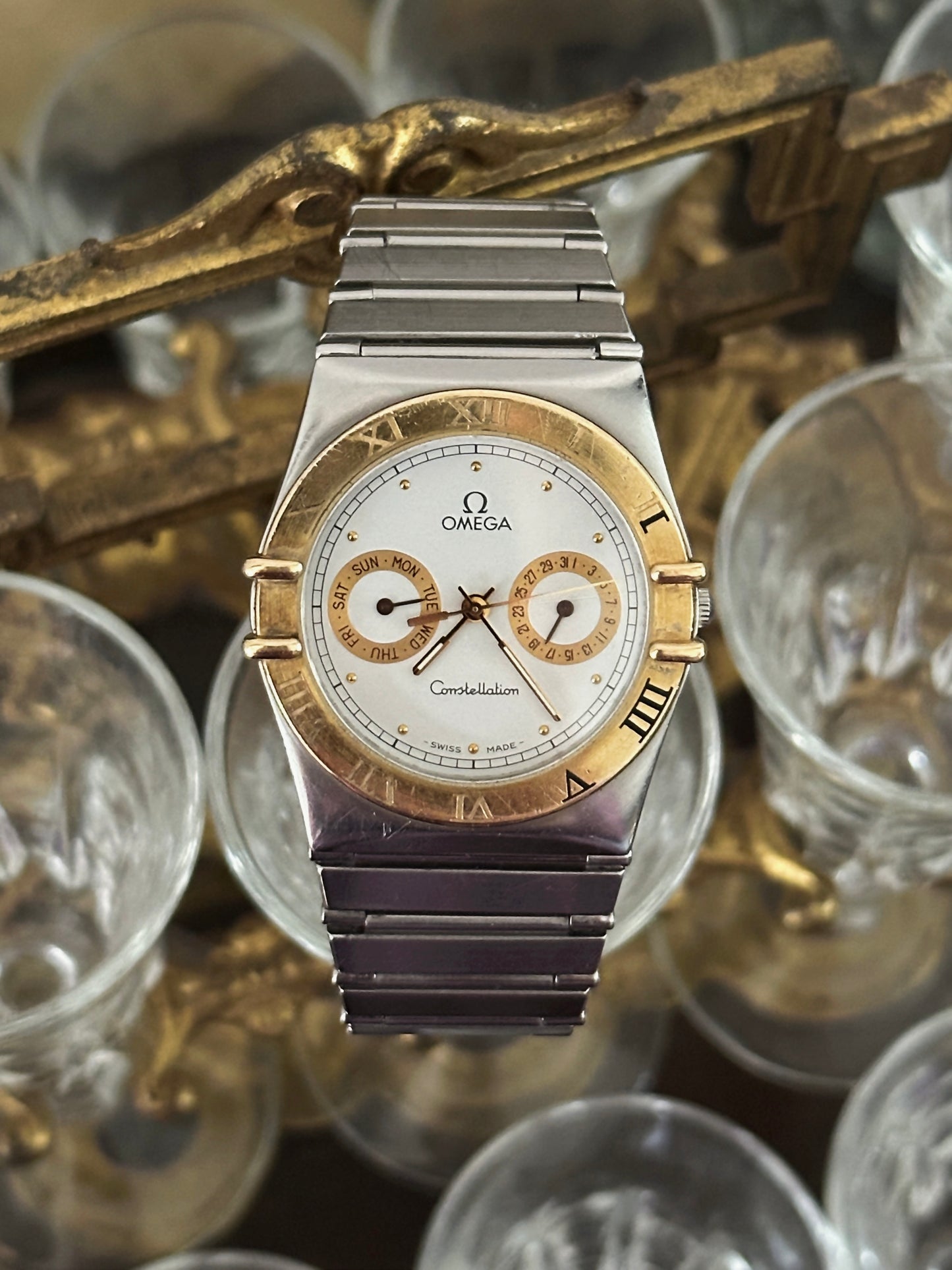 Omega Constellation Day-Date in 18-carat gold and steel