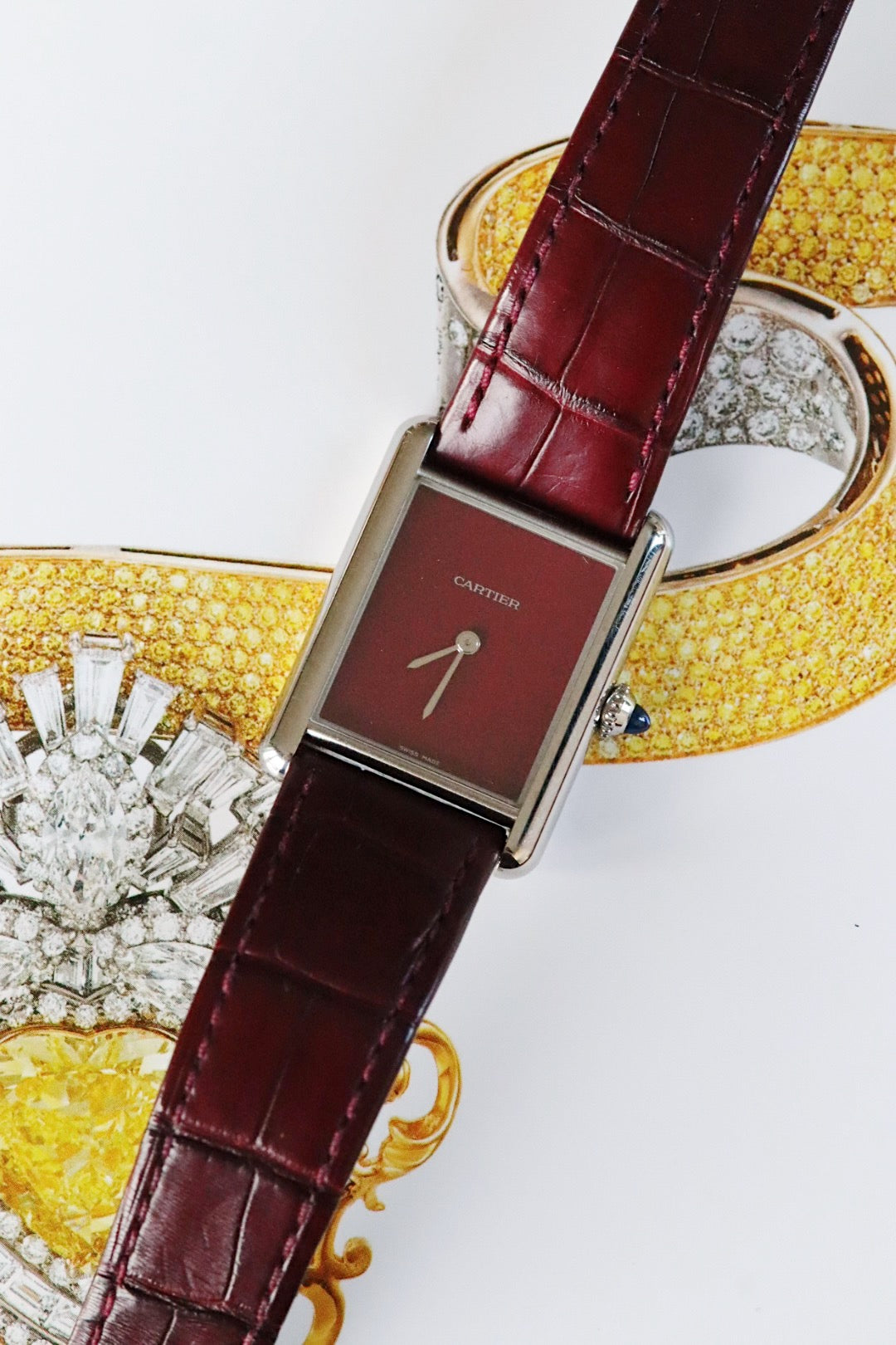 Cartier Tank Must lie-de-vin référence 4323 / WSTA0054