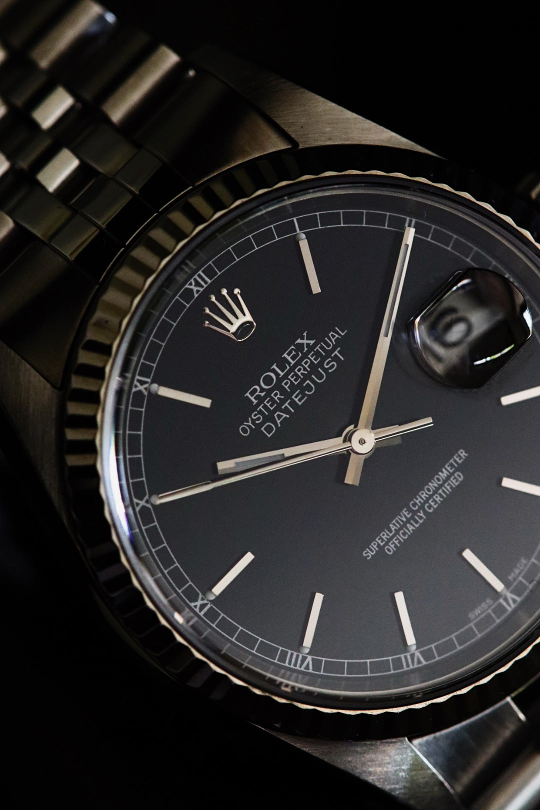 Rolex Datejust 16234 cadran noir année 2002
