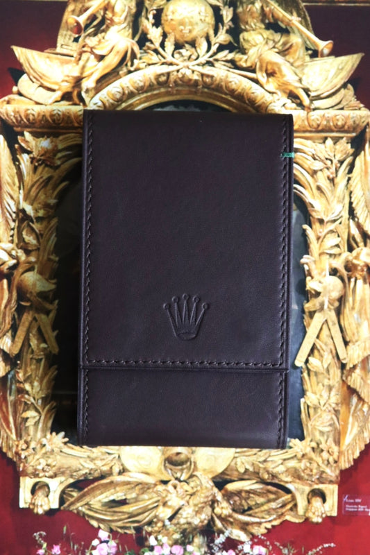 Étui Rolex en cuir marron -  Pochette de voyage pour montre