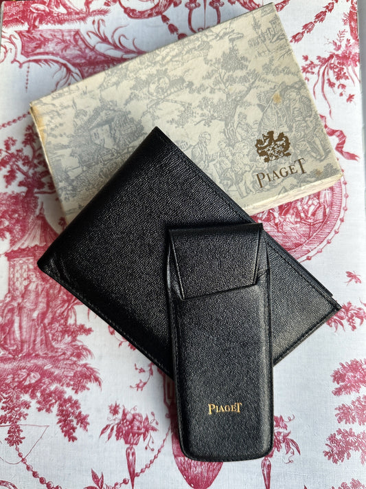 Vintage Piaget Protocol Set — Wallet, watch case and original box