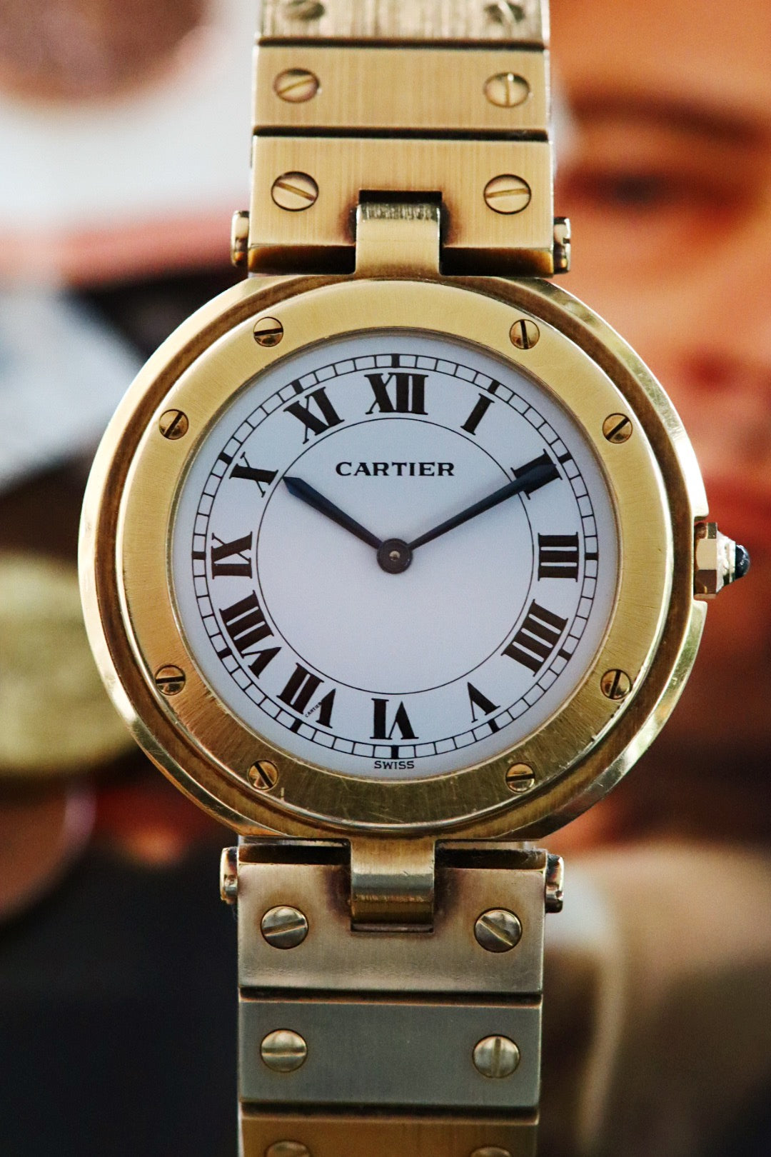 Cartier Santos Vendôme Ronde en or 18K référence 8191, boîtier de grande taille 32mm