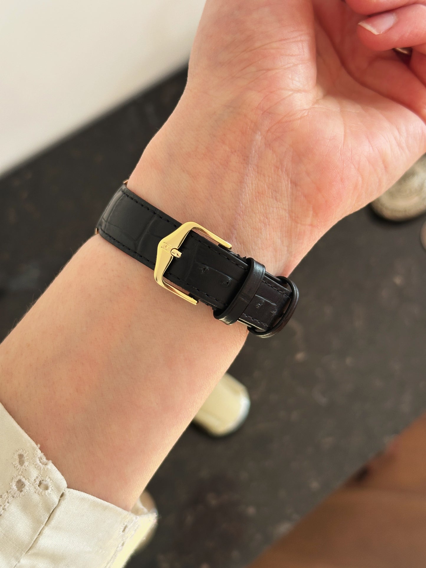 Eska Vintage – Montre plaquée or 20 microns à cadran nacré