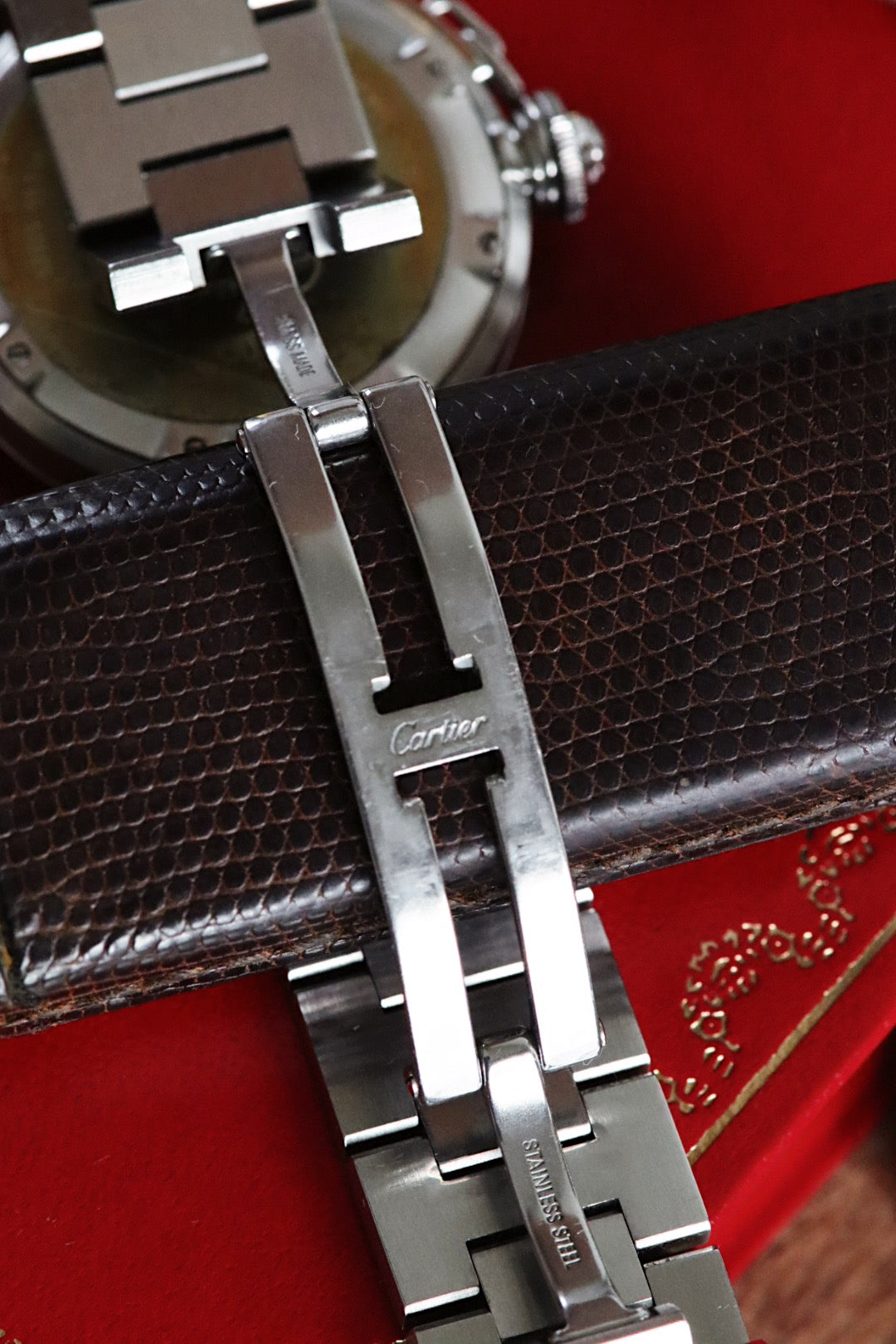 Montre Cartier Pasha cadran noir, mouvement automatique, avec papiers