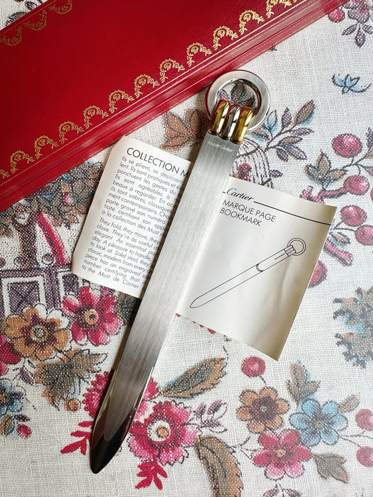 Must de Cartier paper knife in gold and brushed steel