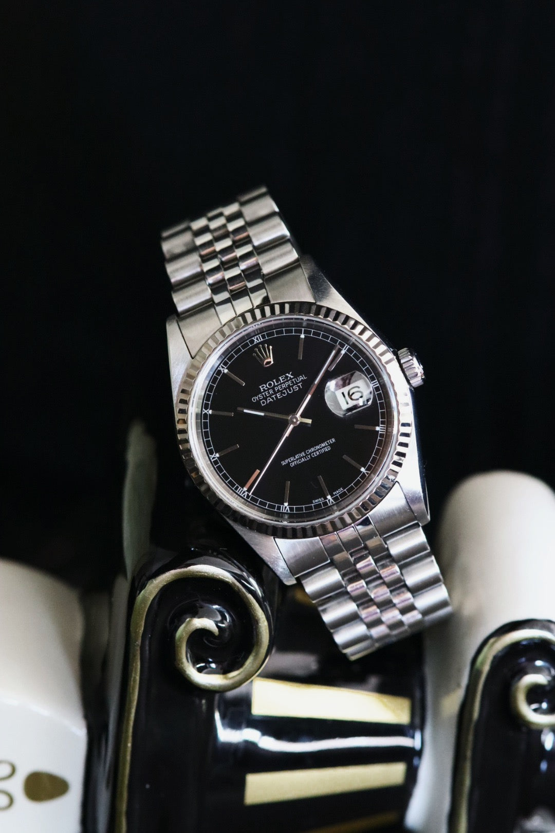 Rolex Datejust 16234 cadran noir année 2002