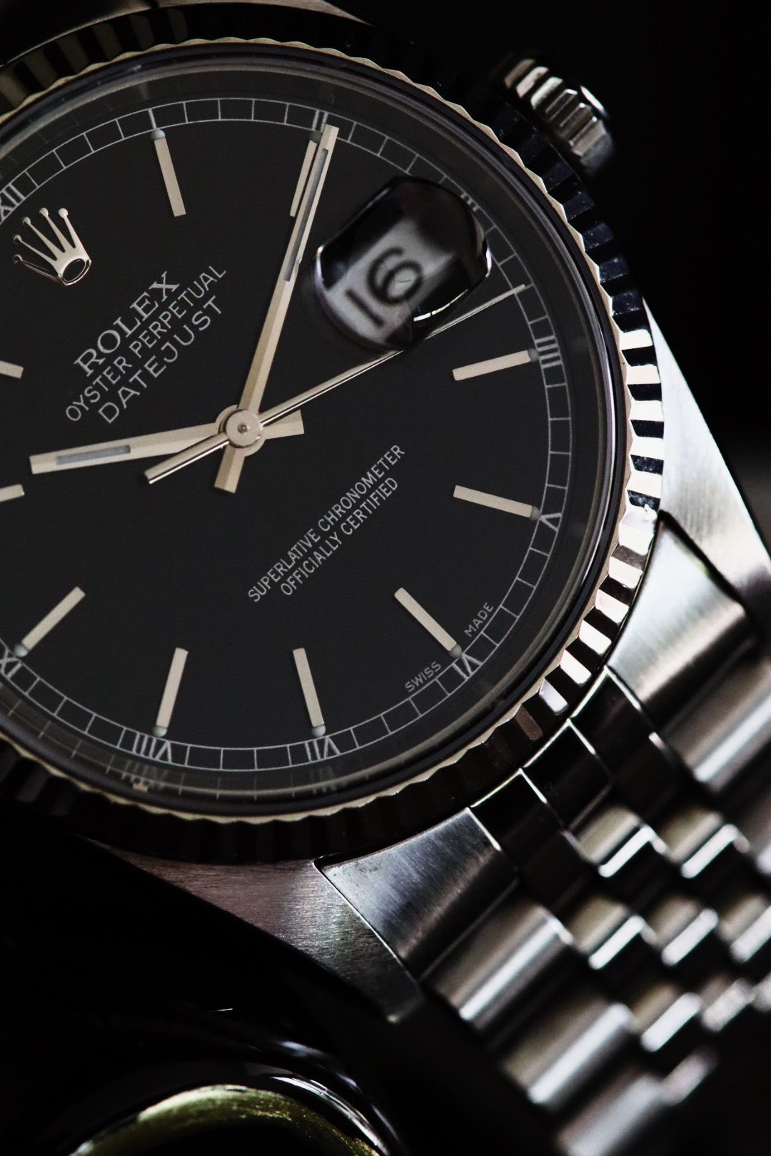 Rolex Datejust 16234 cadran noir année 2002