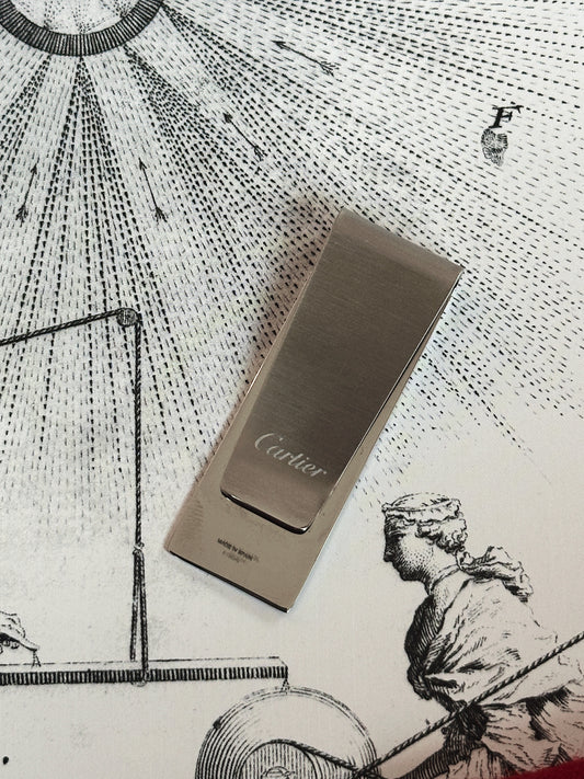 Cartier money clip in brushed steel