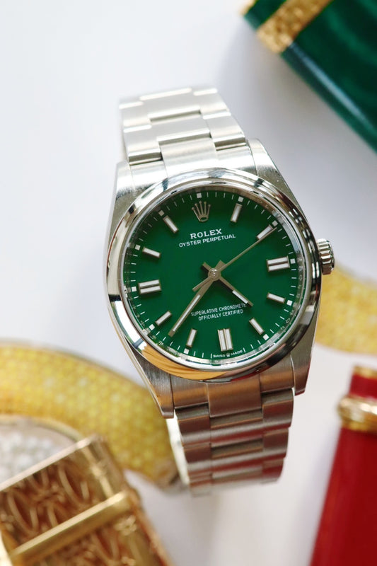 Rolex Oyster Perpetual 126000 Cadran Vert, année 2022