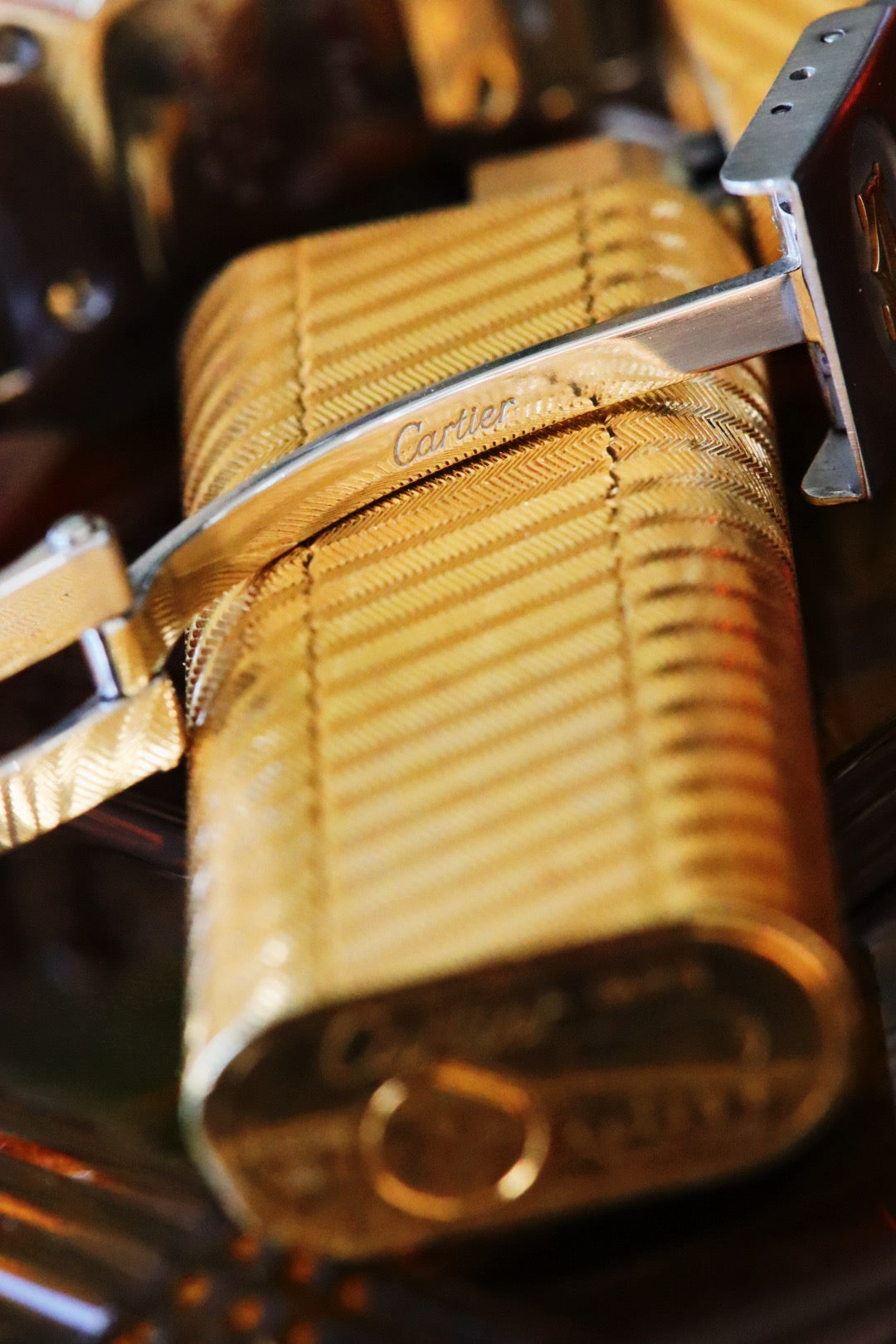 Cartier Santos Carrée 2961 – Cadran laqué rouge Burgundy spider