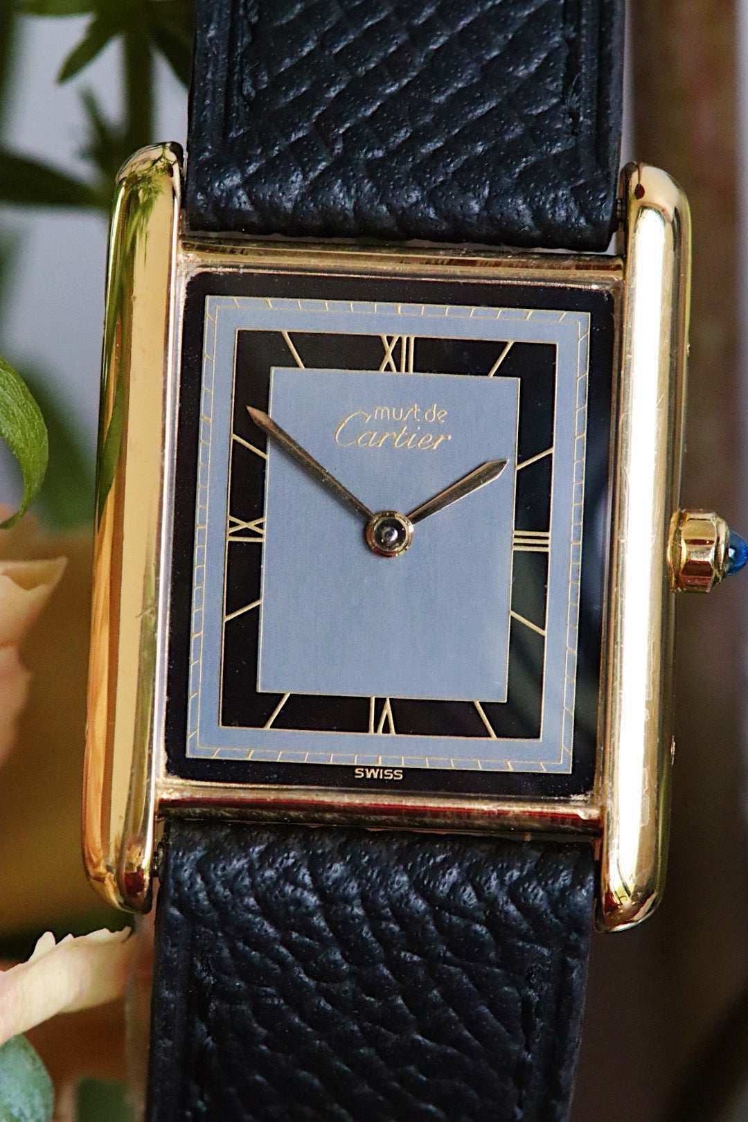 Cartier Tank Must 681006 cadran gris boitier vermeil