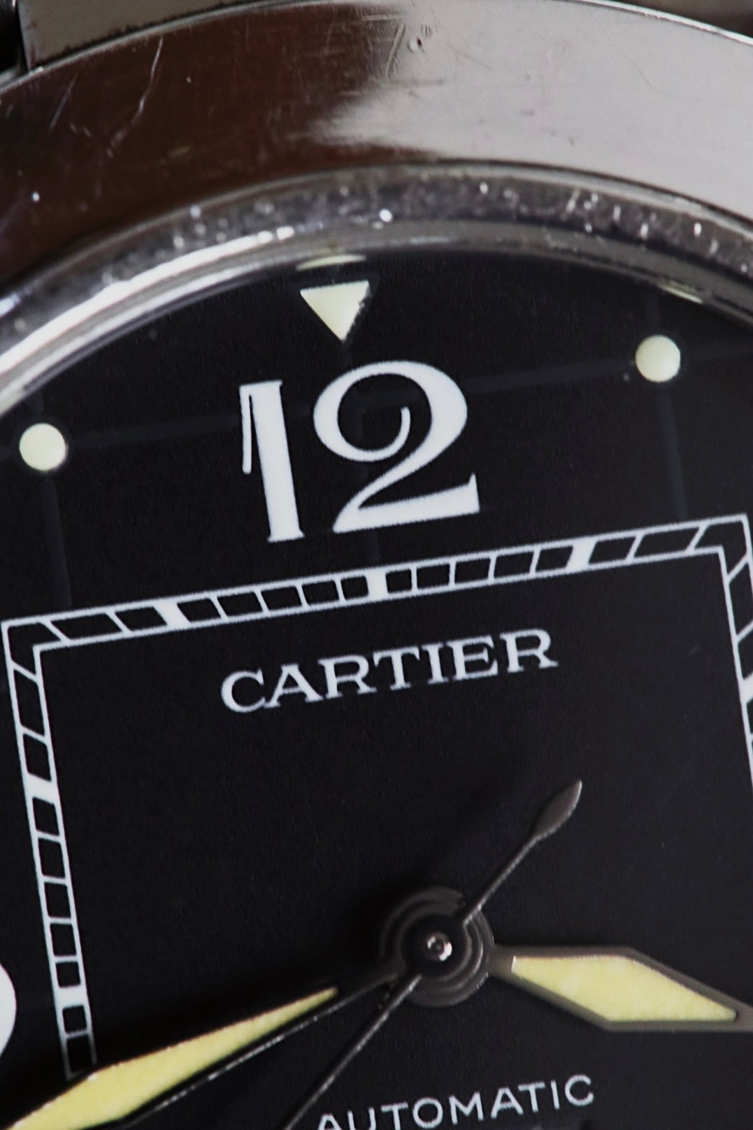 Montre Cartier Pasha cadran noir, mouvement automatique, avec papiers