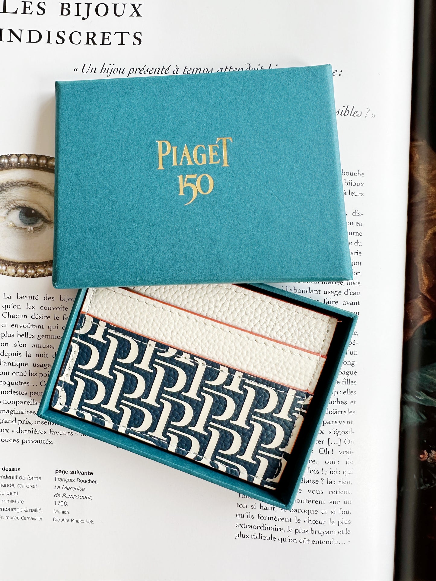 Porte-cartes Piaget en cuir grainé – Neuf avec coffret Piaget 150